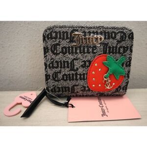 Juicy Couture 13JCD4CBU-JBB Black/Beige Freshly Picked Small Zip Around Wallet